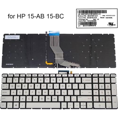 English laptop backlit keyboard For HP pavilion 15-AB 15-AN 15-AU 15-AK 15-AR 15-AQ 15-bk 15-bc 17-G 17-AB replacement keyboards