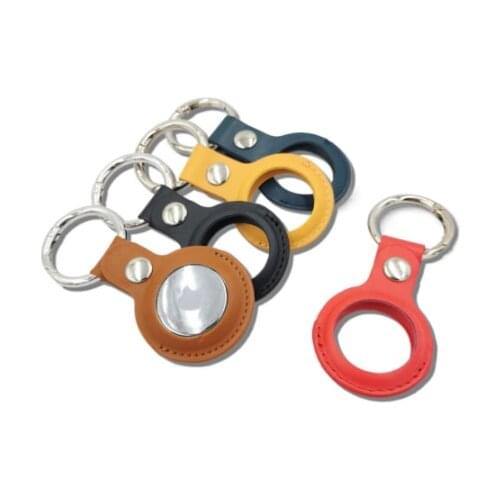 Anti-lost Device Leather Case Specially designed for AirTags Bluetooth Tracker Locator Tracker Keychain Protect Sleeve