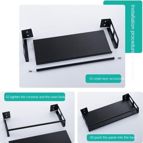 Modern Nordic Style Kitchen Organizer Wall Mount Bracket Storage Rack Spice Jar Rack Cabinet Shelf Supplies Bathroom Rack