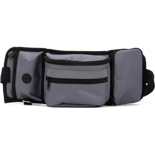 Dog Treat Pouch Bag with Water Bottle Holder Puppy Dog Training Snack Bag Built-in Poop Bag Dispenser Zipper Pocket