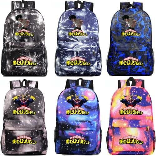 Fashion Cartoon Anime My Hero Academia Deku Boy Girl Book School bag Women Bagpack Teenagers Schoolbags Men Student Backpack