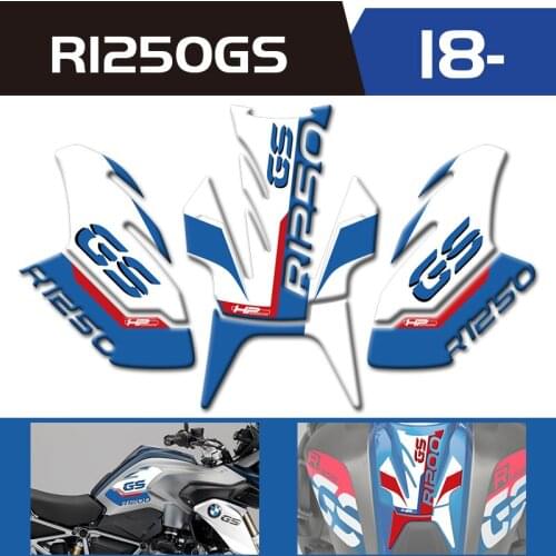Motorcycle 3D Fishbone Stickers Fuel Tank Pad Protector Decal Decorative For R1250GS R 1250 GS R1250 GS 2018-2020