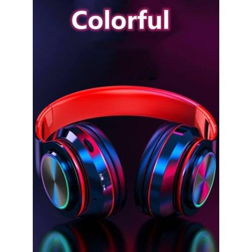 New Portable Wireless Headphones Bluetooth Hi-Fi Stereo Foldable Headset Audio Mp3 Adjustable Earphones with Mic for Music