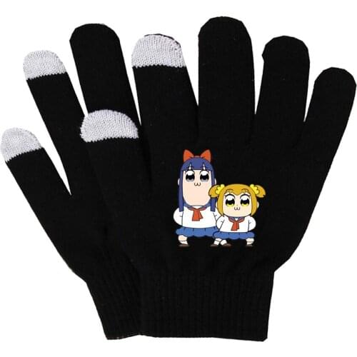 Pop Team Epic Gloves Unisex Finger Cotton Warm Gloves Mobile Phone Pad D1 Touch Screen Gloves Long finger gloves
