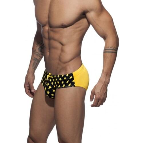 Sexy Men Swimwear Gay Man Patchwork Bikini Swimsuits Quick Dry Mens Swim Briefs Low Rise Swimming Surfing Beach Wear Brief