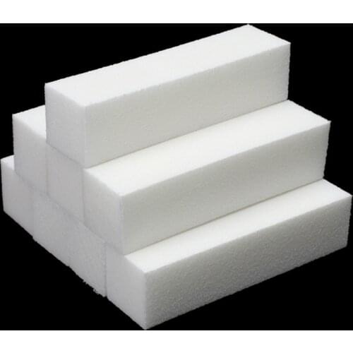 10pcs White Nail File Sponge Buffer Block UV Gel Nail Polish Sanding Files Buffing Rectangle Manicure Pedicure Nail Art Tools