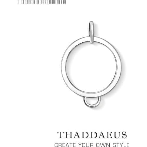 Pendant Charm Carrier Large Round,2019 Brand Fashion Jewelry Europe Style Bijoux 925 Sterling Silver Gift For Woman Men Club