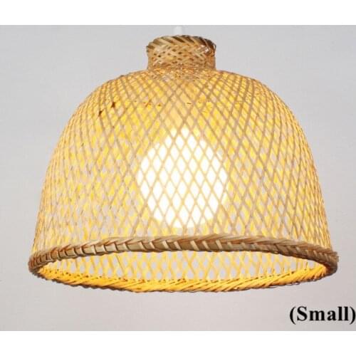 Chinese rustic hand knitting bamboo Pendant Lights Southeast Asia minimalist E27 LED small lamp for porch&parlor&stairs LHDD014