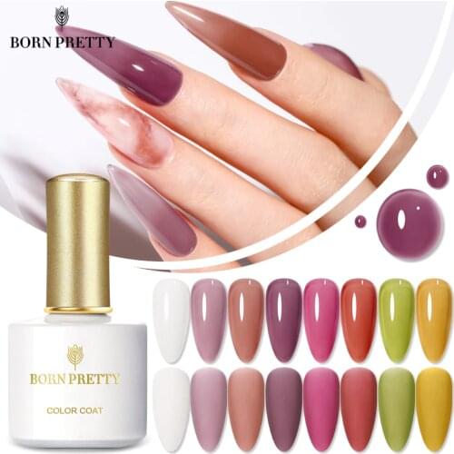 BORN PRETTY 10ml Translucent Gel Polish for Manicuring Semi Permanent UV LED Crystal Gel Soak Off Jelly UV Gel Nail Polish