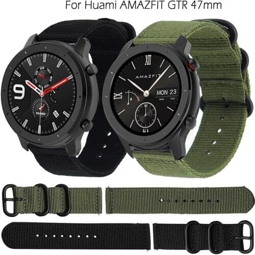 Wrist Strap For Huawei Watch GT GT2 46mm/Xiaomi Huami Amazfit GTR 2e 47 Band 22mm Watchband Nylon For Garmin Vivoactive 4Correa