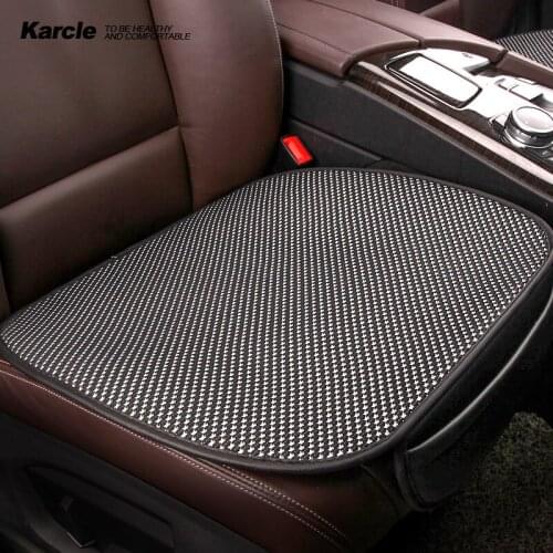Karcle Ice Silk Car Seat Cover Cushion Front Rear Breathable Cool Car Seat Pad Protector Auto Accessories