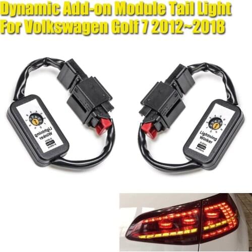 1 Pair Dynamic Turn Signal Indicator LED Taillight Add-on Module Cable Wire Harnes Fit for Volkswagen VW Golf 7 2012-2018