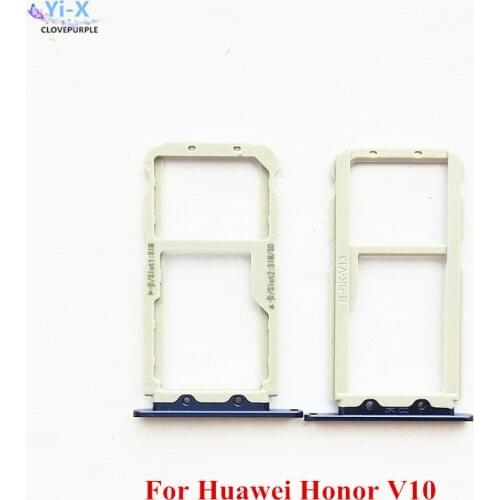 10PCS/Lot SIM Card Tray Slot Holder Adapter for Huawei Honor V10 Phone Spare Parts
