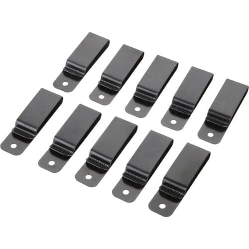 10pcs Tactical Holster Sheath Belt Clip Metal Holster Belt Clip Spring Hook Buckle Clasp Carrying Money Clip Hunting Accessories