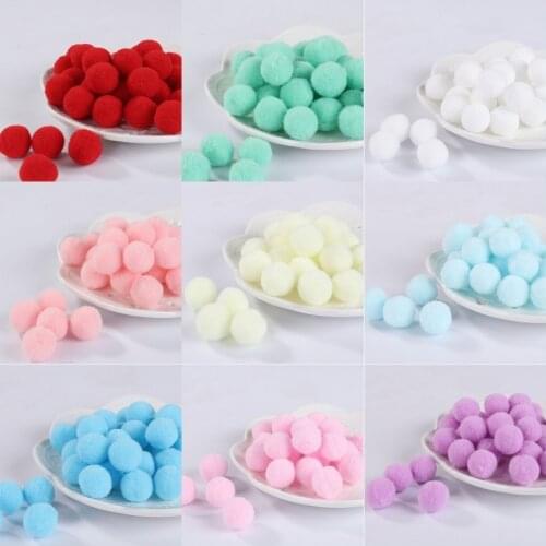 100Pcs Pom Poms 25mm Pompones Balls for DIY Party Home Garden Wedding Decoration Garment Sewing Kids Toys Accessories