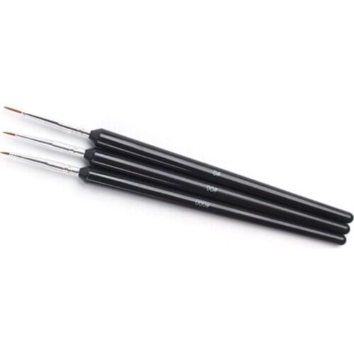 3PCS Nail Art Liner Brushes Gel Painting Acrylic Nail Design Nylon Brush Nail Painting Drawing Pen for Nail Art Lovers