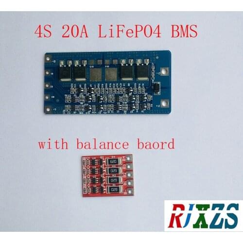 4S 20A LiFePO4 BMS/PCM/PCB battery protection board for 4 Packs 18650 lifepo4 Battery Cell