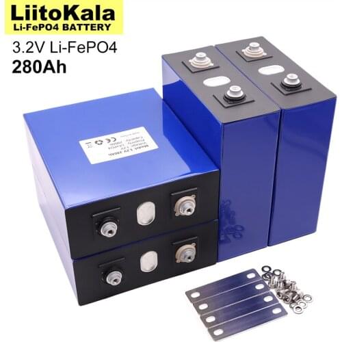 Liitokala 3.2V 280AH battery pack LiFePO4 Lithium iron phospha 280000mAh for 12V 24V 4S E-scooter RV Solar Energy storage system