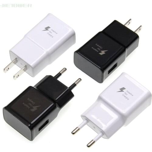 100pcs/lot Fast Charger For Samsung Galaxy S6 S7 edge s8 Plus Note4 5 A8 A9 Adaptive Quick Charge 2.0 EU US Plug usb charger