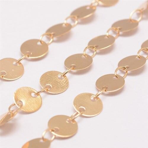 10m Soldered Rack Plating Brass Handmade Chains Round Link for Jewelry Making DIY Bracelet Necklace Accessories Findings 6x0.3mm