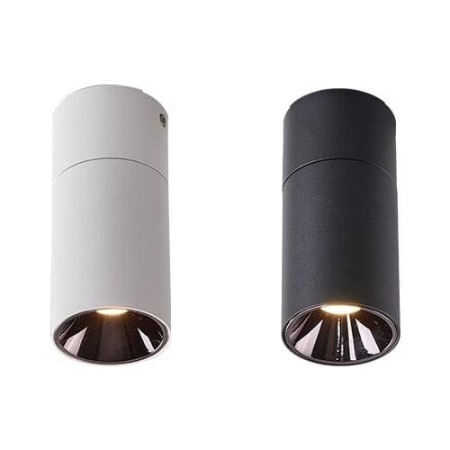 Dimmable Folding Rotating LED Downlights Epistar Chip 7W/12W/15W COB Ceiling Spot Lights AC85-265V Background Lamps