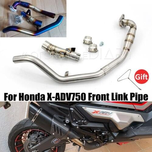 For Honda X-ADV750 X ADV750 ADV 750 Motorcycle Exhaust Slip-On System Front Middle Link Pipe Pit Bike Elbow Escape Moto
