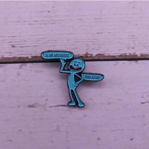 Tv show cartoon Im Mr. MeeSeeks Look At Me enamel pin