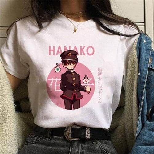 Japanese Anime Toilet Bound Hanako Kun t shirt women Kawaii Jibaku Shounen T-shirt cute Cooler Mokke T-shirt Fashion Graphic Top
