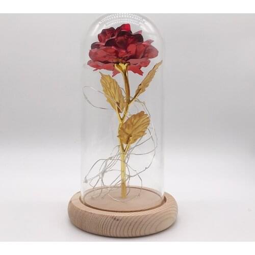 Artificial Flowers, In Glass Dome, Gifts For Christmas, Valentines Day, Anniversary