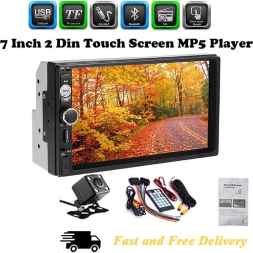 7 Inch Large Screen HD Car Bluetooth MP5 Player Car MP3 MP4 U Disk Host Reversing Image 480P Cameras Monitor Multifunction