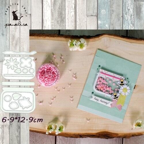 Panalisacraft Flower Bottle Jam Metal Cutting Dies Cards diecut scrapbooking Album Paper Card Craft Embossing