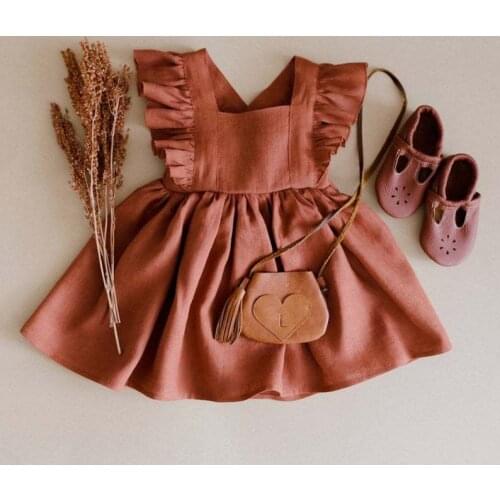 Girls Strap Dress Ruffles Lace Kids Beach Dress Summer Toddler Girls Bohemian Style Clothing 0-6Yrs Kleid Robe Baby Girl Clothes