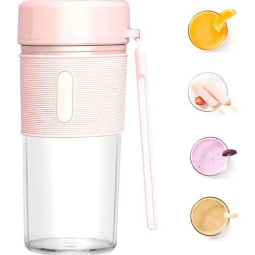 Portable 350ML Juice Blender USB Rechargeable Mini Fruit Mixer Cup Multifunction Juice Maker Machine Household Kitchen Tools