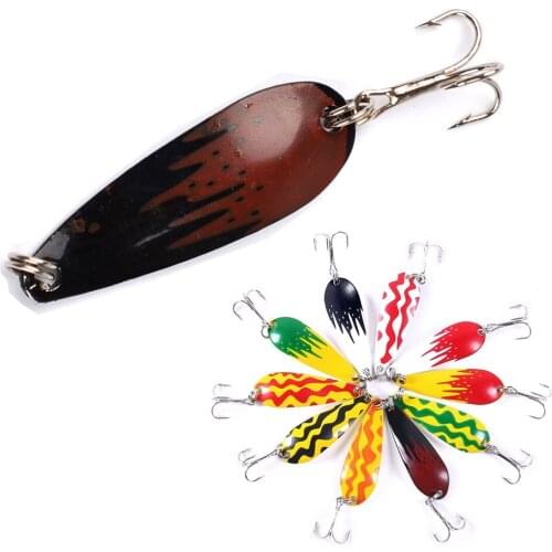 2PCS 6g 4.3cm Trout Spoon Lure Metal Bait Fishing Lure Copper Material Freshwater Fishing Tackle Isca Artificial Lake Fishing