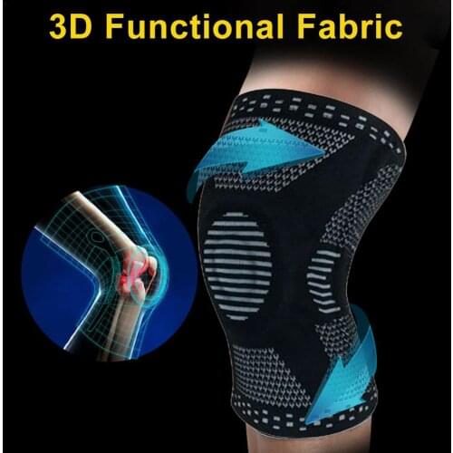 Silicone Spring Kneepad Meniscus Leg Cover Best Knee Brace With Side Stabilizers Patella Gel Pads For Knee Support Arthritis Men