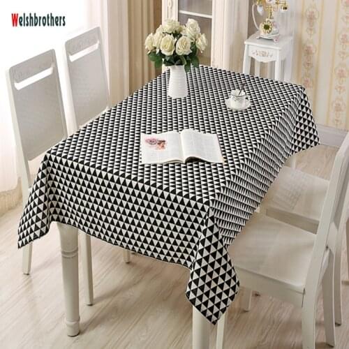 Linen cotton tablecloth living room coffee table kitchen simple tablecloth rectangular home textile various specifications2018