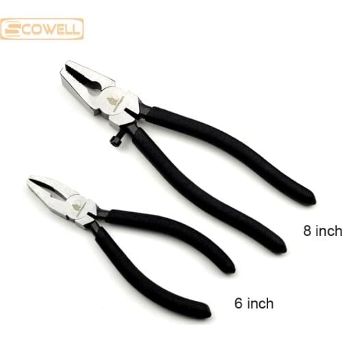 30% off HUNTERrapoo 8 inch Flat Nose Pliers High Carbon Steel Glass Break Pliers With Adjustable Screw Running Plier Hand Tools