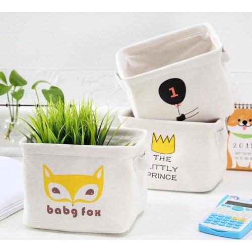 Foldable Desktop Storage Basket Sundries Storage Box Underwear Cosmetic Organizer Jewelry Scarf Socks Storage Basket Bags
