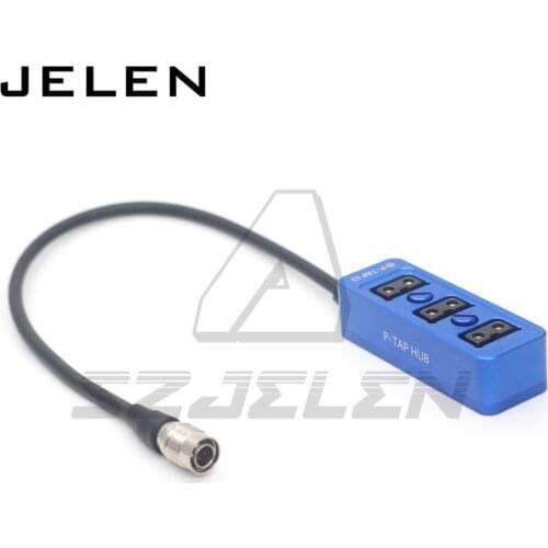 SONY / ARRI AMIRA/XT camera Hirose 4pin 12V power to 3 D-TAP three way splitter Metal case with 1/4‘’ screw D-TAP distributor