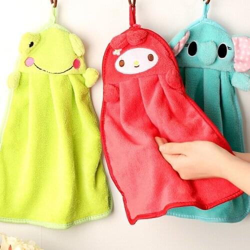 5PCS Cartoon Super Absorbent Towel.Kitchen Hanging Super Soft Towel