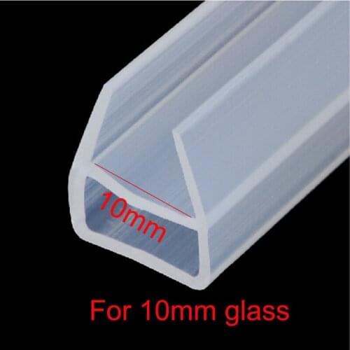 3 meters U shape bath shower screen door window silicone rubber seal strip weatherstrip for 10mm glass
