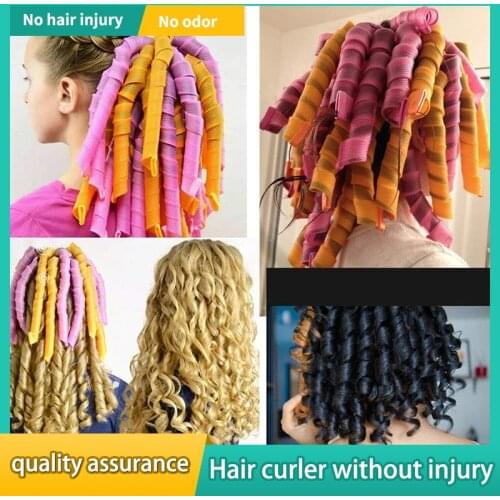 30/45/50CM Magic Hair Rollers Curlers Kit Snail Shape Not Waveform Spiral Round Curls No Heat Curler for Extra Long Hair
