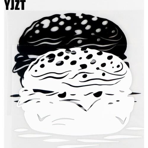 YJZT 14.6×10.9CM Luxury Hamburger Personalized Car Stickers Vinyl Decal Car Styling Black/Silver 20B-0032
