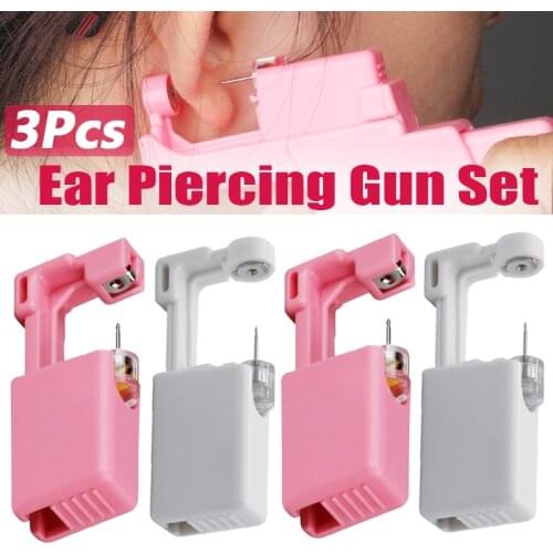 1/3Pcs Disposable Safe Painless Ear Piercing Healthy Sterile Puncture Tool Without Inflammation for Earring Ear Piercing Gun Set