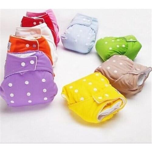 Pudcoco 1PC Newborn Baby Kids Adjustable Reusable Lot Boy Girl Solid Buttons Washable Diaper Nappies Baby Diaper Cover Wholesale