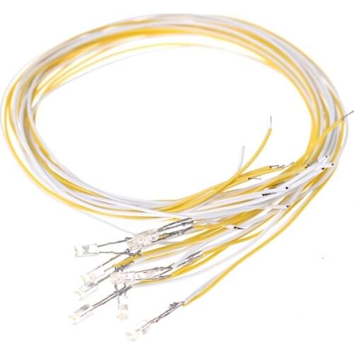 10Pcs 1:12 Dollhouse Miniature LED light with 20cm Line DIY Doll House Decor Miniature Dollhouse Accessories