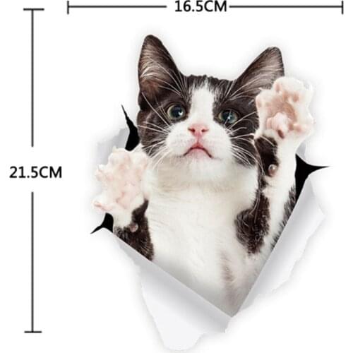 3D 5 Kinds Of Funny Cute Cat Side Car Stickers Vinyl Car Body Wall Window Decal