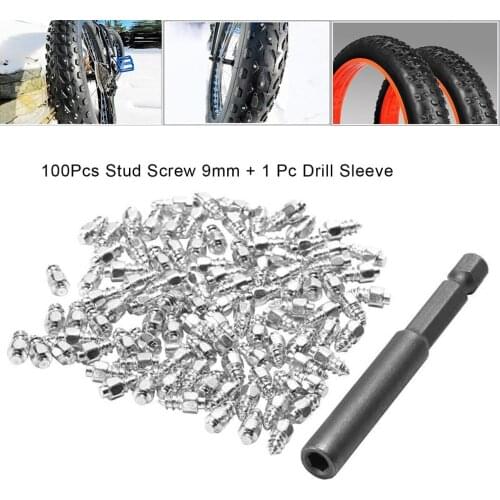 4*9mm Snow Screw Tire Studs Anti Skid Falling Spikes Wheel Tyres 100PCs For Car Motorcycle Bicycle For Car Winter Emergency