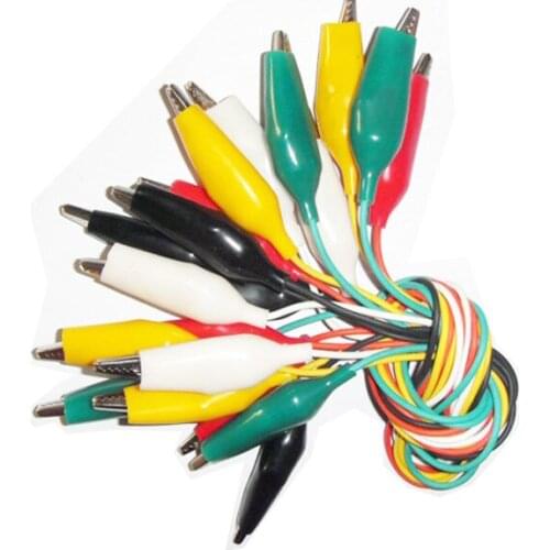 50pcs/lot Medium Clip Double-ended Crocodile Alligator Clips Wire Lead