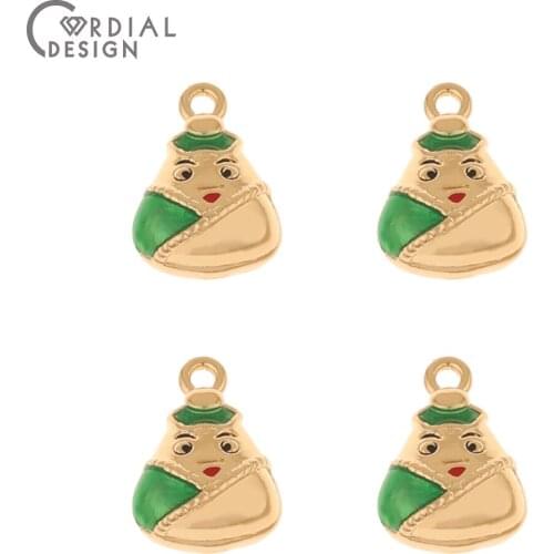 Cordial Design 50Pcs 9*13MM Earrings Accessories/Charms/Hand Made/Paint Effect/Jewelry Findings & Components/DIY Making/Pendant